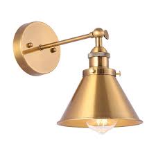 Matrix Decor 1 Light Golden Sconce Wall