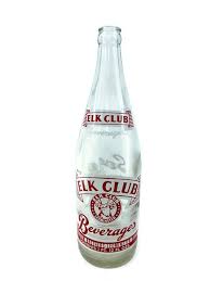 Vintage Elk Club Beverages Quart Bottle