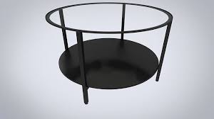3d Model Ikea Coffee Table Black Metal
