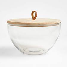 Tomos Glass Bowl With Wood Lid