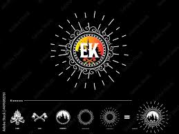Forest Ek Logo Design Vintage Ek Logo