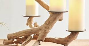 Driftwood Candle Holders