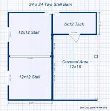 Barn Plans 2 Stall Horse Barn Design