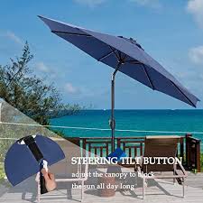Sunoutife 9ft Patio Umbrella With Solar