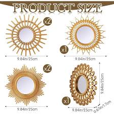 9 84 In W X 9 84 In H Mirrors For Wall Decor Mirror Hanging Circle Mirror Decorative Wall Art 6 Pieces