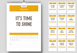 Wall Calendar Quotes Graphic By