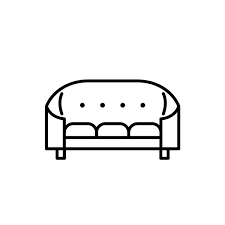 Modern Sofa Line Icon Settee Classic