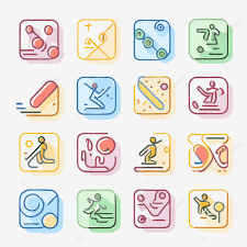 Colorful Set Of Several Square Icons