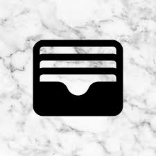Wallet White Marble Icon Iphone