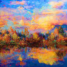 Colorful Landscape Painting On Canvas