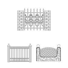 Gate And Wall Vector Icon