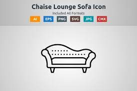Chaise Lounge Sofa Vector Outline Icon