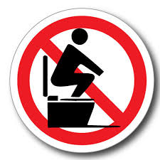Toilet Seat Sticker Decal Safety Sign