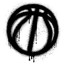 Spray Painted Graffiti Basketball Icon
