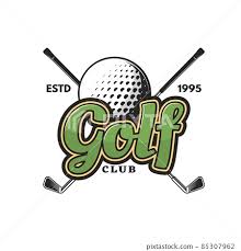 Golf Sport Icon With Crossed Clubs And