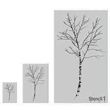 Stencil1 24 In Birch Tree Stencil