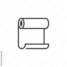 Wall Paper Roll Line Icon Linear Style