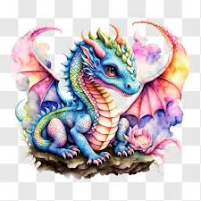 Whimsical Dragon Artwork Png