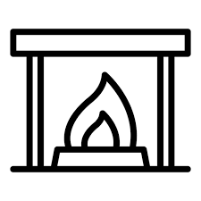 Furnace Icon Outline Vector Gas Burning