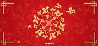 Chinese Style Border Red Background