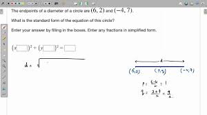 The Endpoints Of A Diameter Of A Circle