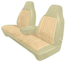 Parchment Vinyl Rear Seat Upholstery