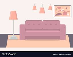 Living Room Flat Style Vector Image
