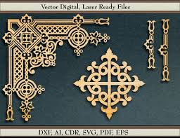 Gothic Vector Corner Design 104 Svg