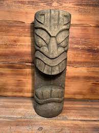 African Head Tiki Statue Ornament
