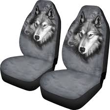 Car Seat Protect Covers 2pcs Set Wolf