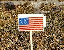 American Flag Lighted Led Solar Two