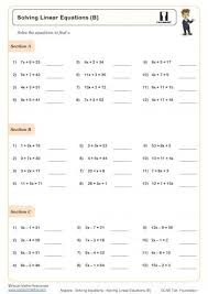 Year 8 Solving Equations Worksheets