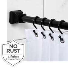 Hang Rustproof Matte Black Shower Rod