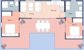 Floor Plan 2 Bedroom Tiny House Interior