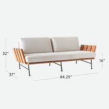 Seahaven Teak Outdoor Sofa With Sand