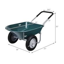 Cu Ft Plastic Garden Cart Wheelbarrow