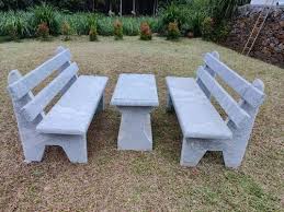 6 Seater Garden Stone Bench Set At Rs