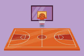 Cartoon Flat Style Drawing Basketball