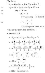 Linear Equations Maths Ncert Solutions
