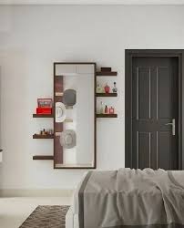 Brown Mdf Dressing Wooden Wall Shelf
