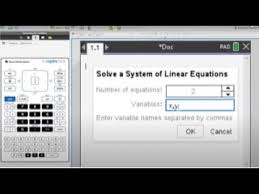 Solving Systems Of Equations Using Ti