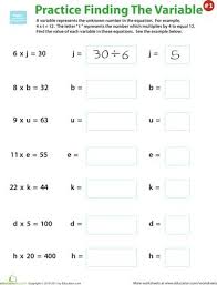 Pre Algebra Worksheets