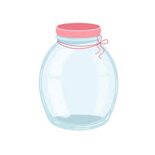 Empty Jar With A Pink Lid Vector