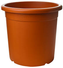 Tall Terracotta Plastic Plant Pot 25lt