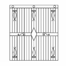 Black Paint Coated Mild Steel Window