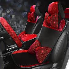 Red Bling Car Seat Covers For Women Add
