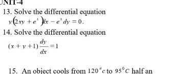 13 Solve The Diffeial Equation Y