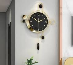 Golden Metal Decorative Wall Clock