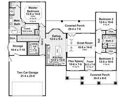 Craftsman Ranch Exterior Home Plan 3