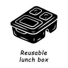 Reusable Lunch Box Glyph Icon